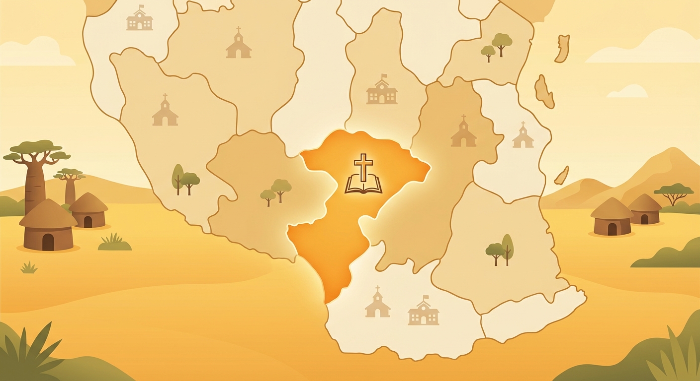 Ramani ya dayosisi za TEE Ukanda wa Kusini